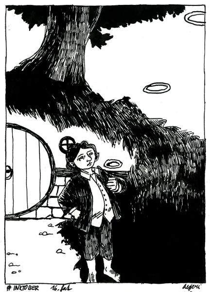 Arquivo:Lída Holubová - Hobbit (Inktober 2017) Bolsão Bilbo Hobbits.jpg